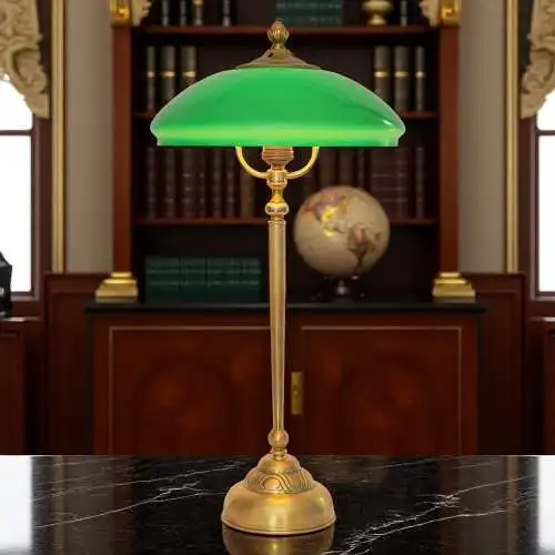Unikat Art Déco Design Tischleuchte "SHEFFIELD REGENCY" Tischlampe Messinglampe
