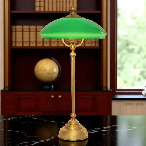 Unikat Art Déco Design Tischleuchte "SHEFFIELD REGENCY" Tischlampe Messinglampe