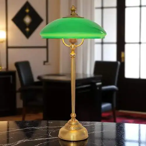 Unikat Art Déco Design Tischleuchte "SHEFFIELD REGENCY" Tischlampe Messinglampe