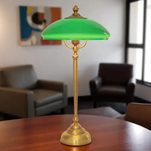 Unikat Art Déco Design Tischleuchte "SHEFFIELD REGENCY" Tischlampe Messinglampe