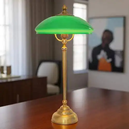 Unikat Art Déco Design Tischleuchte "SHEFFIELD REGENCY" Tischlampe Messinglampe