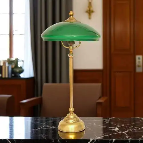 Unikat Art Déco Design Tischleuchte "SHEFFIELD REGENCY" Tischlampe Messinglampe