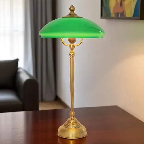 Unikat Art Déco Design Tischleuchte "SHEFFIELD REGENCY" Tischlampe Messinglampe