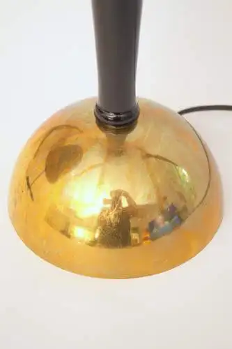 Unikat Art Déco Design Tischleuchte "BRISTOL SAUCER" Tischlampe Messinglampe