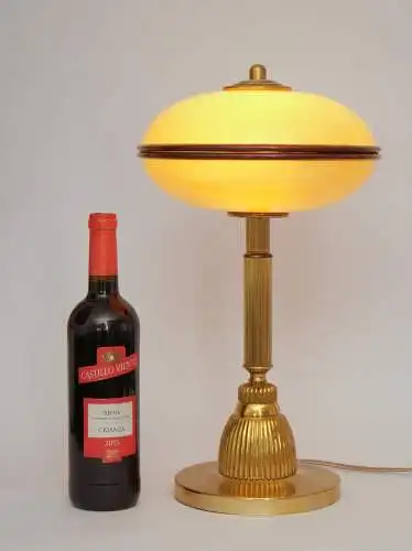 Einzelstück Art Deco Design Schreibtischleuchte "OXFORD" Tischlampe Messinglampe