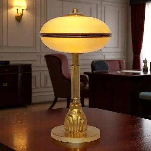 Einzelstück Art Deco Design Schreibtischleuchte "OXFORD" Tischlampe Messinglampe