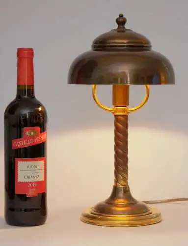 Einzelstück sehr zierliche Art Déco Design Tischleuchte "NEWCASTLE" Messinglampe