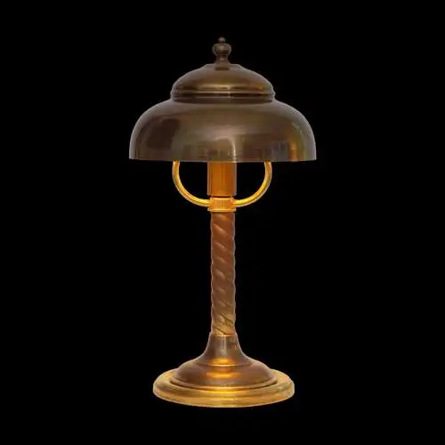 Einzelstück sehr zierliche Art Déco Design Tischleuchte "NEWCASTLE" Messinglampe