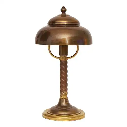 Einzelstück sehr zierliche Art Déco Design Tischleuchte "NEWCASTLE" Messinglampe