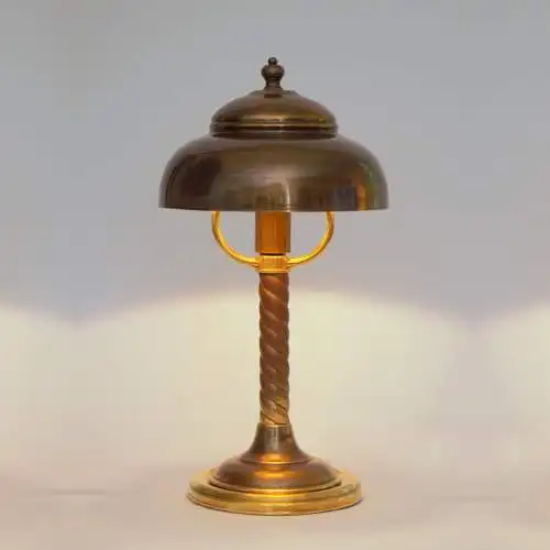 Einzelstück sehr zierliche Art Déco Design Tischleuchte "NEWCASTLE" Messinglampe