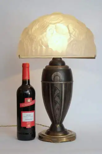 Art Déco Lampe "NANCY" Tischleuchte 1920 Frankreich Lampe original museal