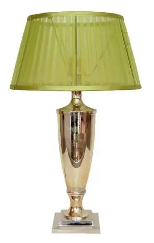 Klassische Bankerlampe Bankerleuchte Tischlampe versilbert Schreibtischlampe