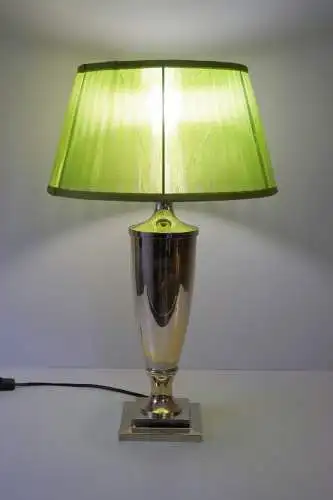 Klassische Bankerlampe Bankerleuchte Tischlampe versilbert Schreibtischlampe