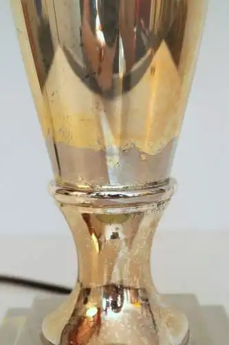 Klassische Bankerlampe Bankerleuchte Tischlampe versilbert Schreibtischlampe