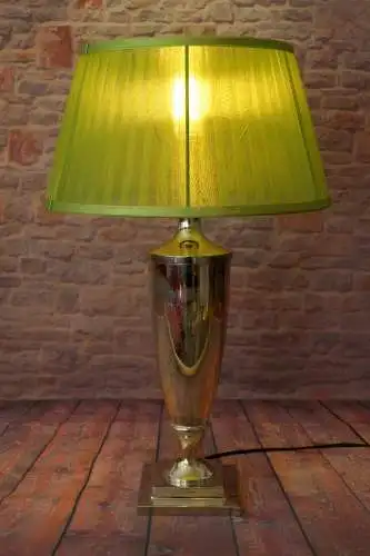 Klassische Bankerlampe Bankerleuchte Tischlampe versilbert Schreibtischlampe