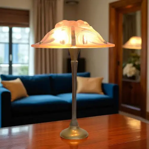 Einzigartige Art Deco Lampe "ROSES KISS" Leuchte Sammler Messinglampe Berlin