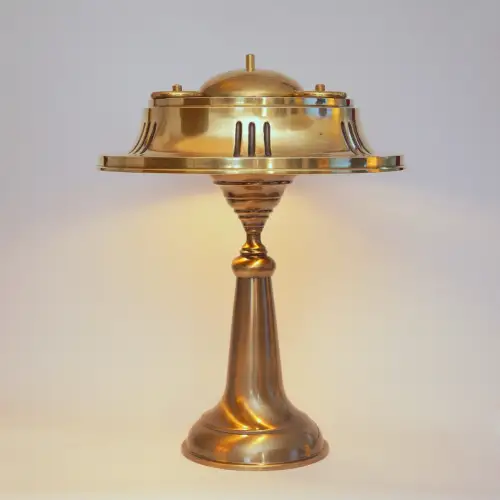 Einzigartige Art Déco Schreibtischleuchte "NAUTILUS" Messinglampe Unikat