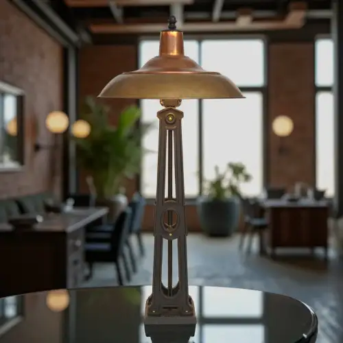 Art Deco Einzelstück für Sammler Tischleuchte "ZODIAC" Unikat Schreibtisch Lampe