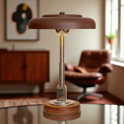Design Lampe Schreibtischleuchte "PARK AVENUE" 70er Jahre Tischlampe Déco