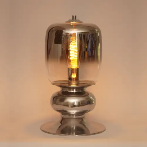 Sehr elegante Design Tischleuchte "MIRRORS" Unikat Einzelstück Midcentury