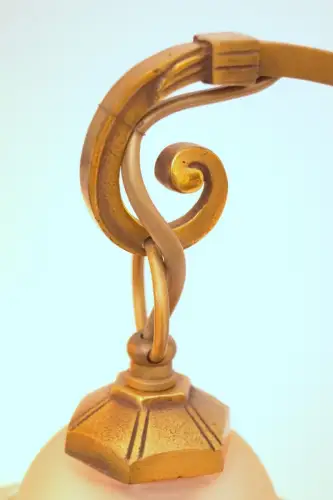 Einzigartige original Art Deco Design Tischleuchte "BLIND SIDE" Messinglampe