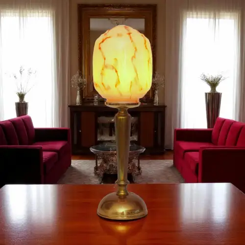 Design Art Deco Tischleuchte "BOSTON SPHERE" Messinglampe Unikat Tischlampe