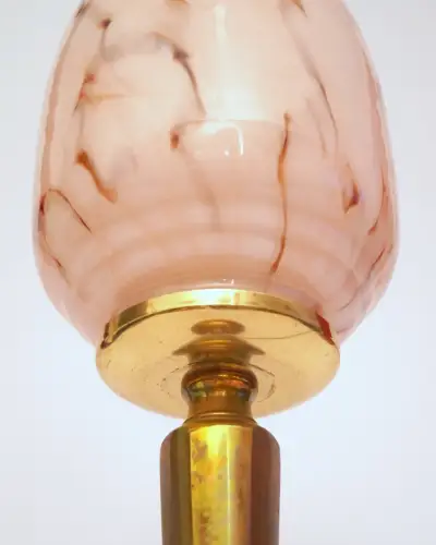 Design Art Deco Tischleuchte "BOSTON SPHERE" Messinglampe Unikat Tischlampe
