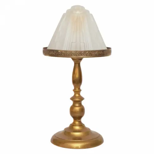 Unikat Art Déco Schreibtischleuchte "RUE BÉNODET" Messinglampe Tischlampe