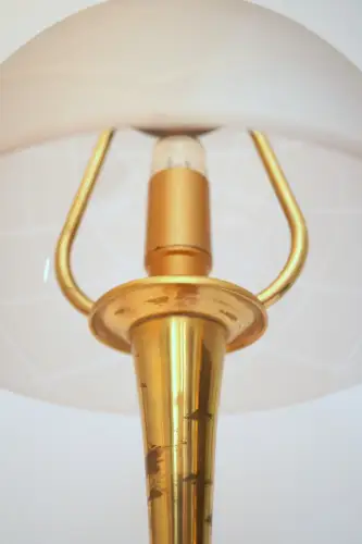 Design Unikat Art Déco Tischleuchte "DAHLHAUSEN" Messinglampe Tischlampe