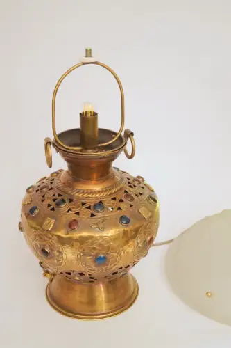 Art Deco Jugendstil Design Tischleuchte "CASABLANCA" Messinglampe Unikat