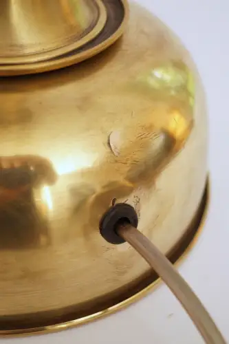 Einzelstück große Art Déco Design Tischleuchte "SUNDERLAND ACORN" Messinglampe