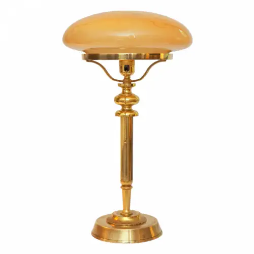 Klassische Berliner Bankerlampe "MAGISTRAT" Messinglampe Unikat Pilzlampe