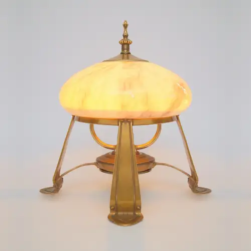 Art Deco Design Messinglampe "KOPENHAGEN" Sammler Tischleuchte Schreibtischlampe