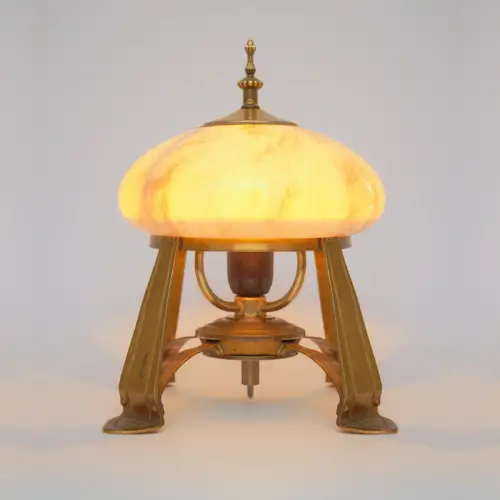 Art Deco Design Messinglampe "KOPENHAGEN" Sammler Tischleuchte Schreibtischlampe