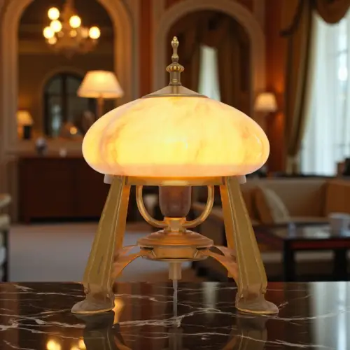Art Deco Design Messinglampe "KOPENHAGEN" Sammler Tischleuchte Schreibtischlampe