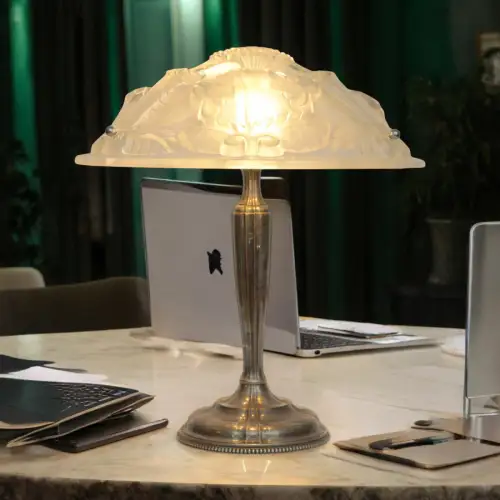 Traumhafte Art Deco Tischleuchte "CHLOE" Unikat Schreibtischlampe