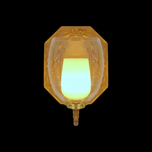 Unikate original Jugendstil Wandleuchte Blaker Messinglampe Wandlampe