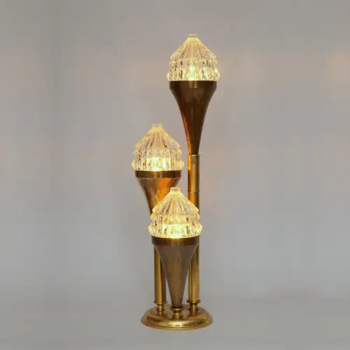 Art Deco Design Tischleuchte "UPTOWN CASCADE" Unikat Messinglampe Tischlampe