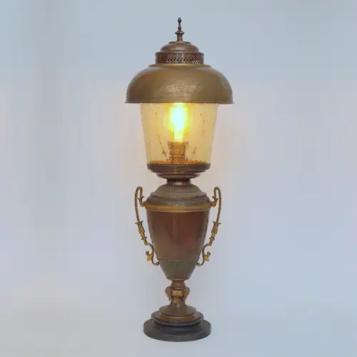 Original Art Deco Jugendstil Leuchte "ASIMOV'S FRIEND" Tischlampe ca. 1920