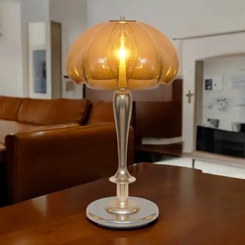 Collector's Item Italian Design Light " Loto Ambra " Mid Century 31 1/2in Lamp