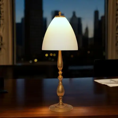 Elegant Type Déco Brass Table Lamp " Haidhausen " Unique 23 5/8in High