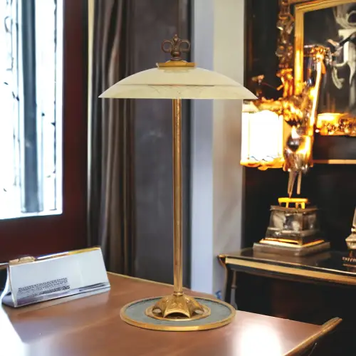 Art Deco Desk Lamp " Slimmy " Unique Specimen Brass Lamp Berlin