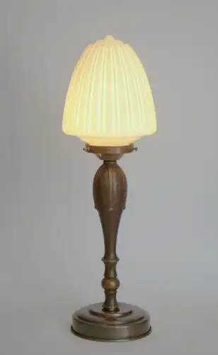 Art Deco Brass Lamp " Chrysler Top " Table Banker's Lamp Approx. 1940er