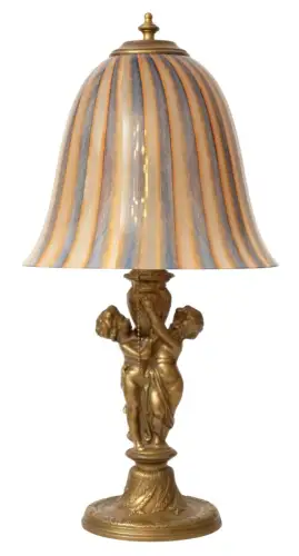 Art Nouveau Lampe de Table Cuivre " Doré Ange "