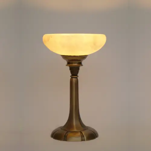 Art Deco Table Lamp Fluter Light Brass Lamp "LE CALICE"