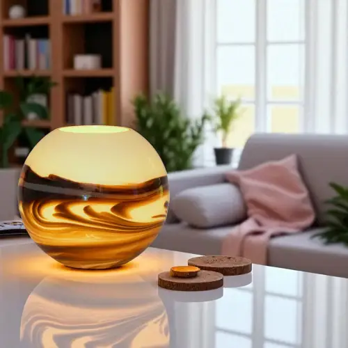 Hand-Blown Vintage Table Lamp By Brilliant Approx. 1980s