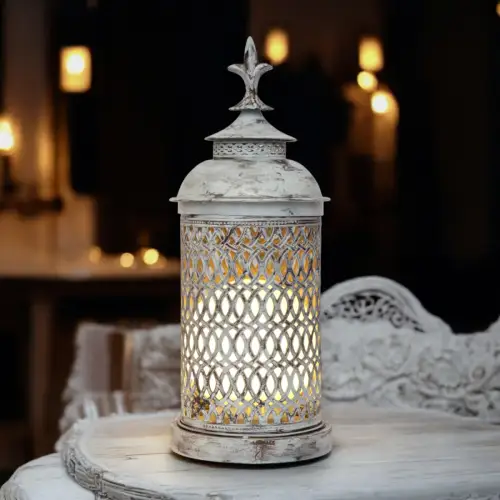 Shabby Chic Lantern " Sonnenberbg " Art Nouveau Table Lamp Unique Specimen Table