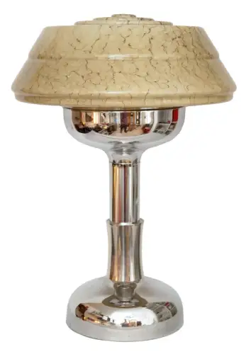 Murano Type Déco Lamp Light Table Chrome mid-Century Vintage Desk