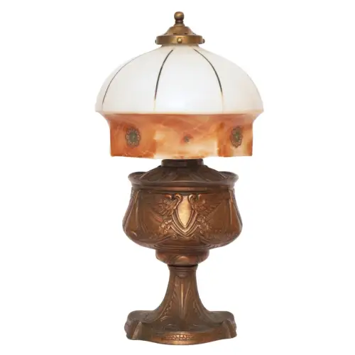 Traumhafte original Jugendstil Tischleuchte "YORKTOWN" 1900 Tischlampe
