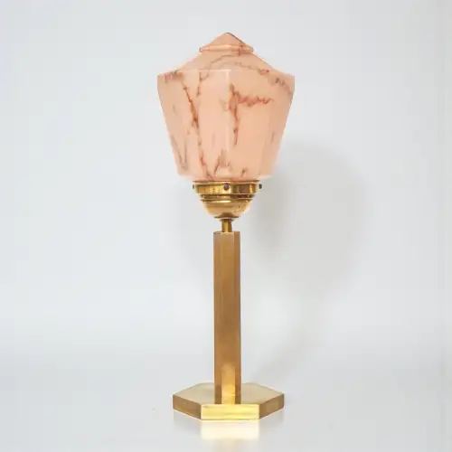 Original Art Déco Schreibtischleuchte "CAPITOL" Messinglampe 1930 Tischlampe